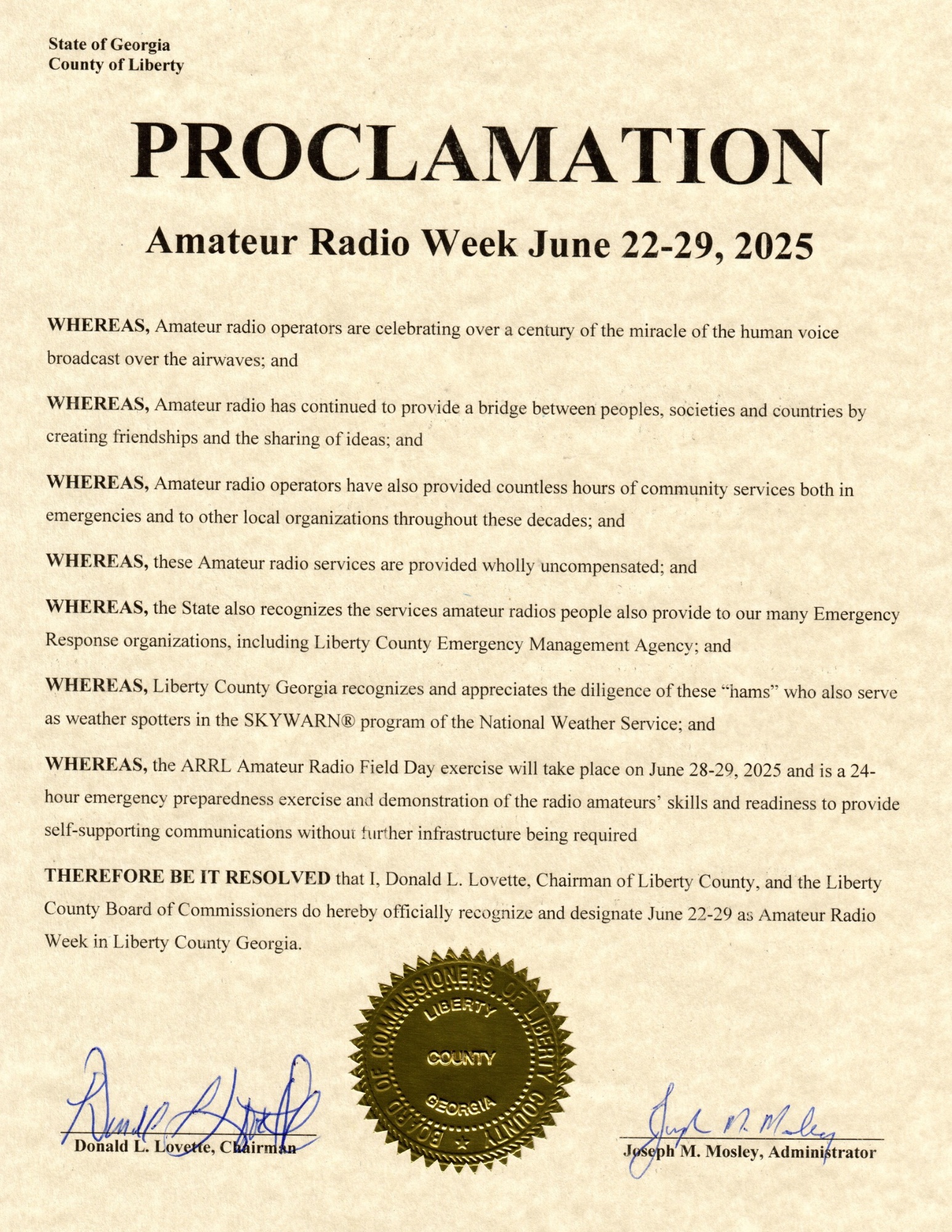 Proclamation